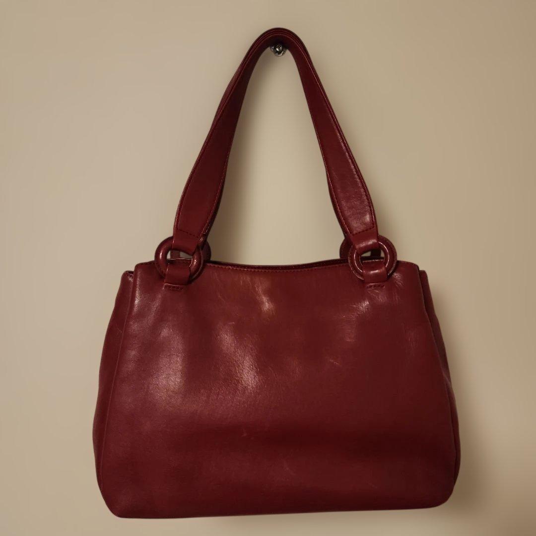Kitamura キタムラ ハンドバッグ レッド レザー — image 3