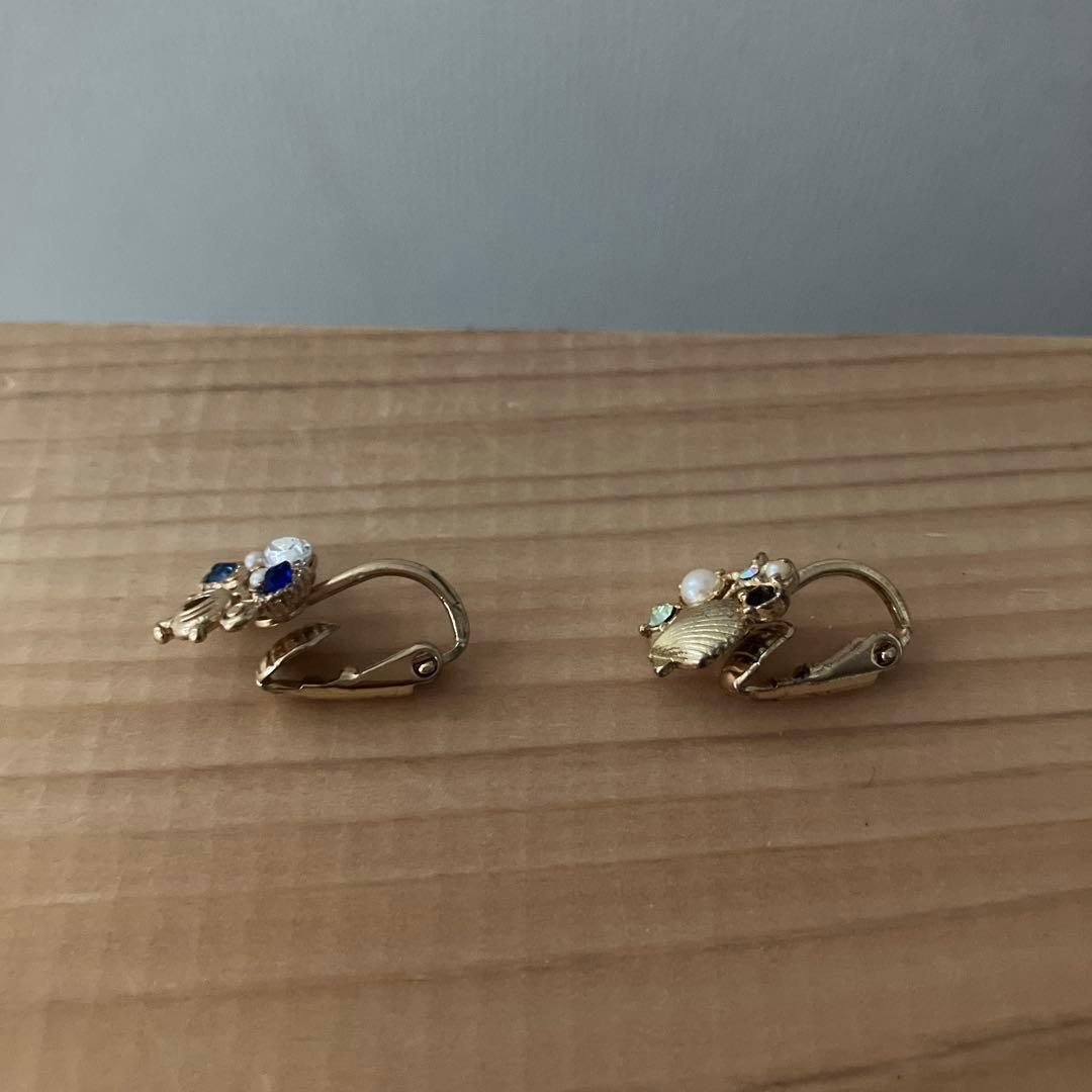 シェルモチーフ マルチストーン イヤリング　ディズニー — image 2