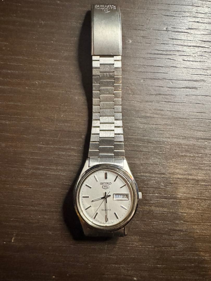 【希少クォーツ・稼働品】SEIKO 5 セイコー5 デイデイト シルバー — image 2