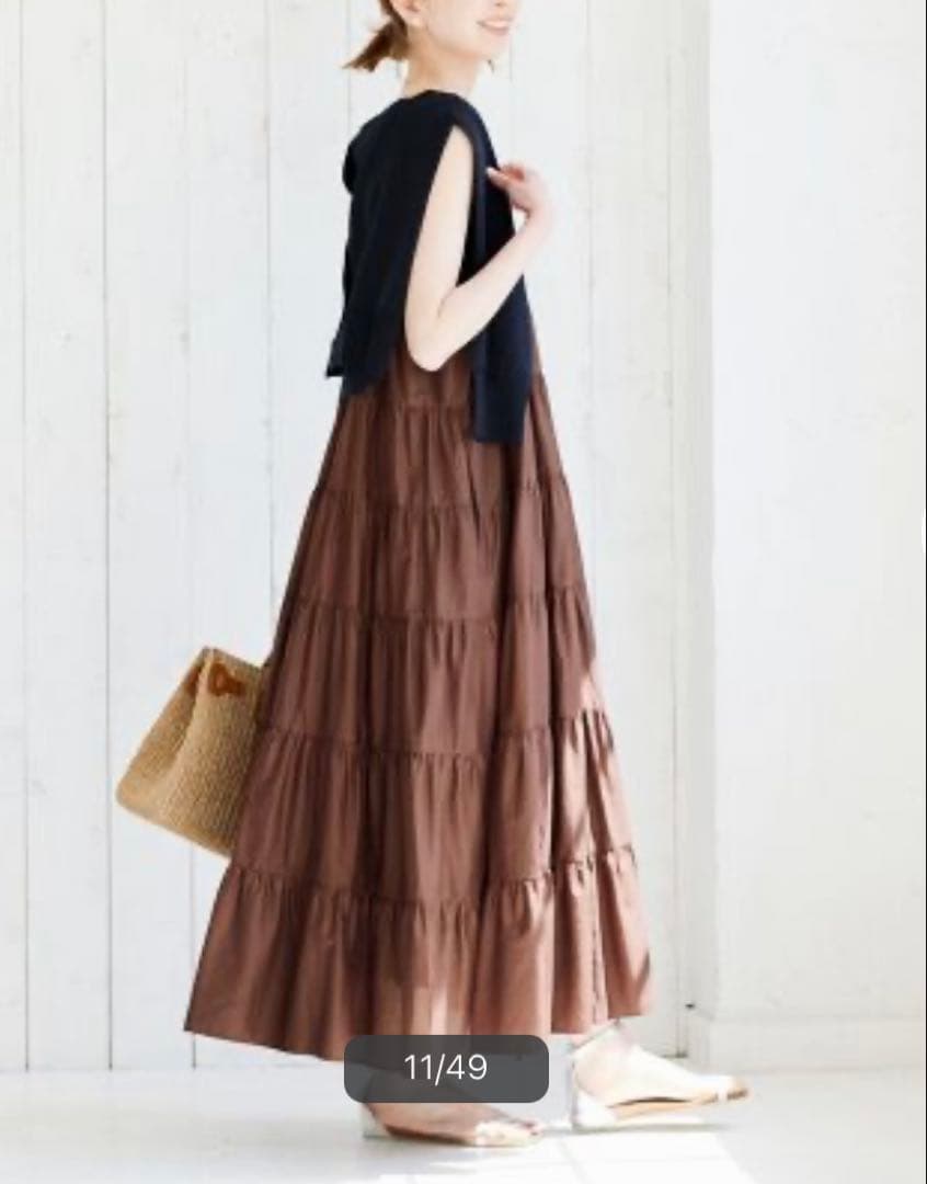 【美品】JOURNAL STANDARD ティアードマキシキャミソールワンピース — image 4