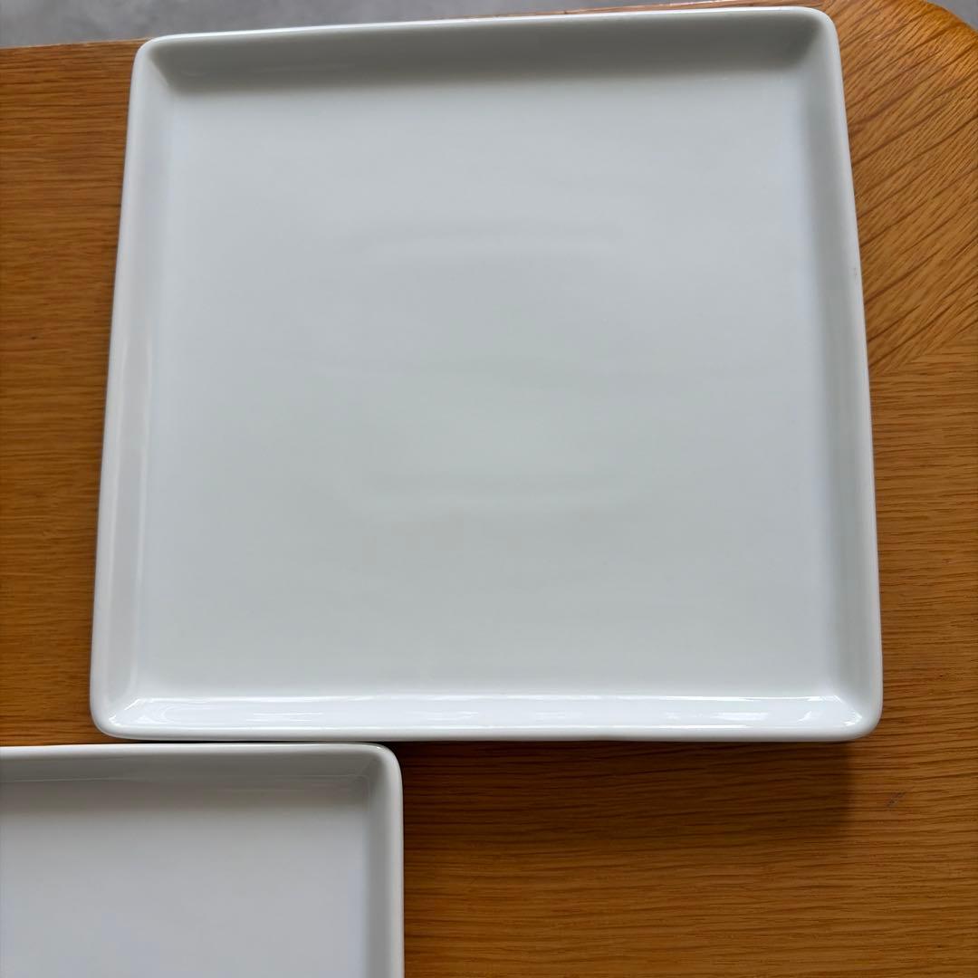 【美品】白陶器　平皿正方形　5枚セット — image 3