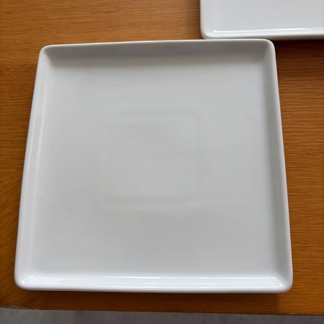【美品】白陶器　平皿正方形　5枚セット — image 5