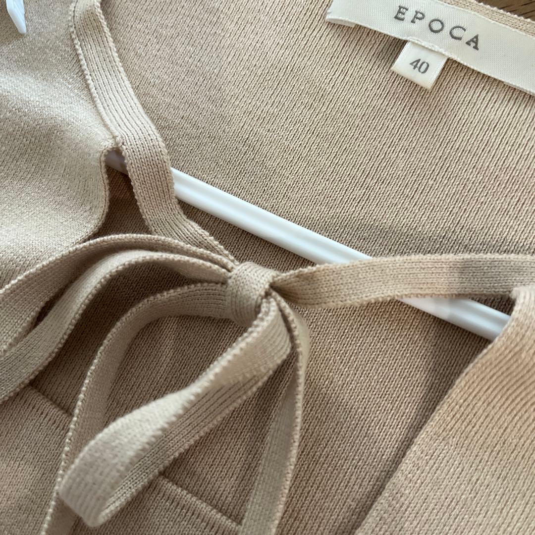 EPOCA 長袖 リボン カットソー トップス ベージュ　40. — image 2