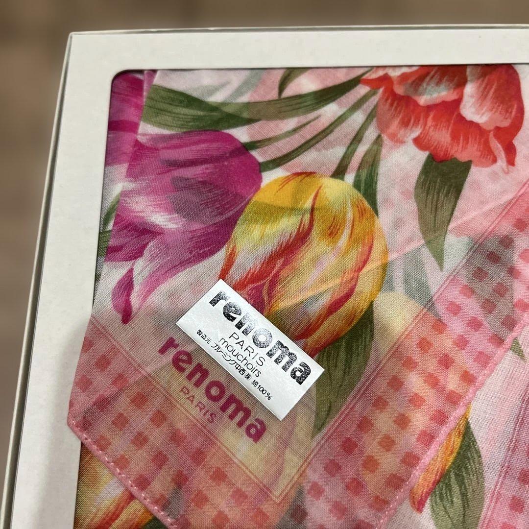 【りつ様専用】renoma フラワー柄 シルクハンカチ 3枚セット — image 2