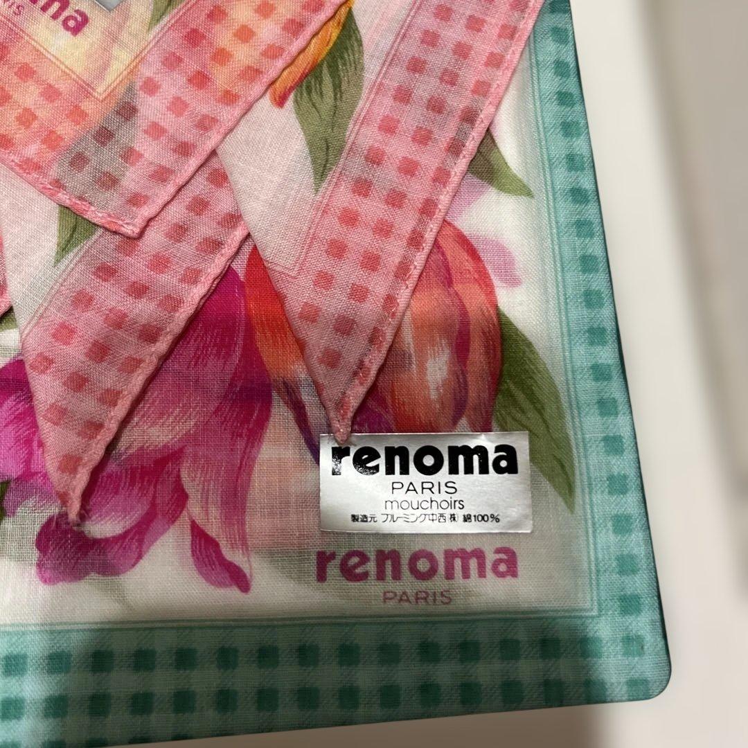 【りつ様専用】renoma フラワー柄 シルクハンカチ 3枚セット — image 3