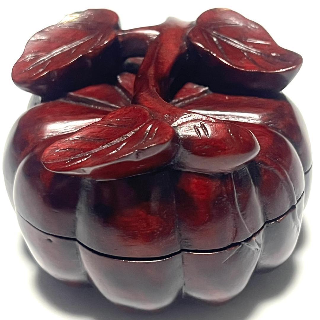 茶道具 香合 カボチャ 中国 骨董 Kogo Pumpkin Antique — image 2