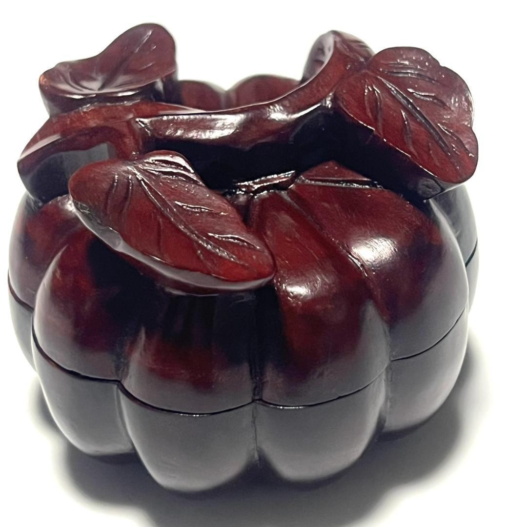 茶道具 香合 カボチャ 中国 骨董 Kogo Pumpkin Antique — image 3