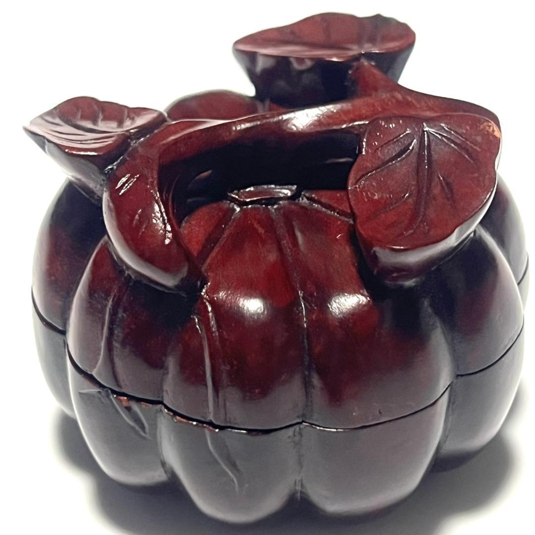 茶道具 香合 カボチャ 中国 骨董 Kogo Pumpkin Antique — image 4