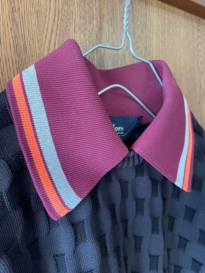 24ss エンボスチェック　ニットポロシャツ — image 5