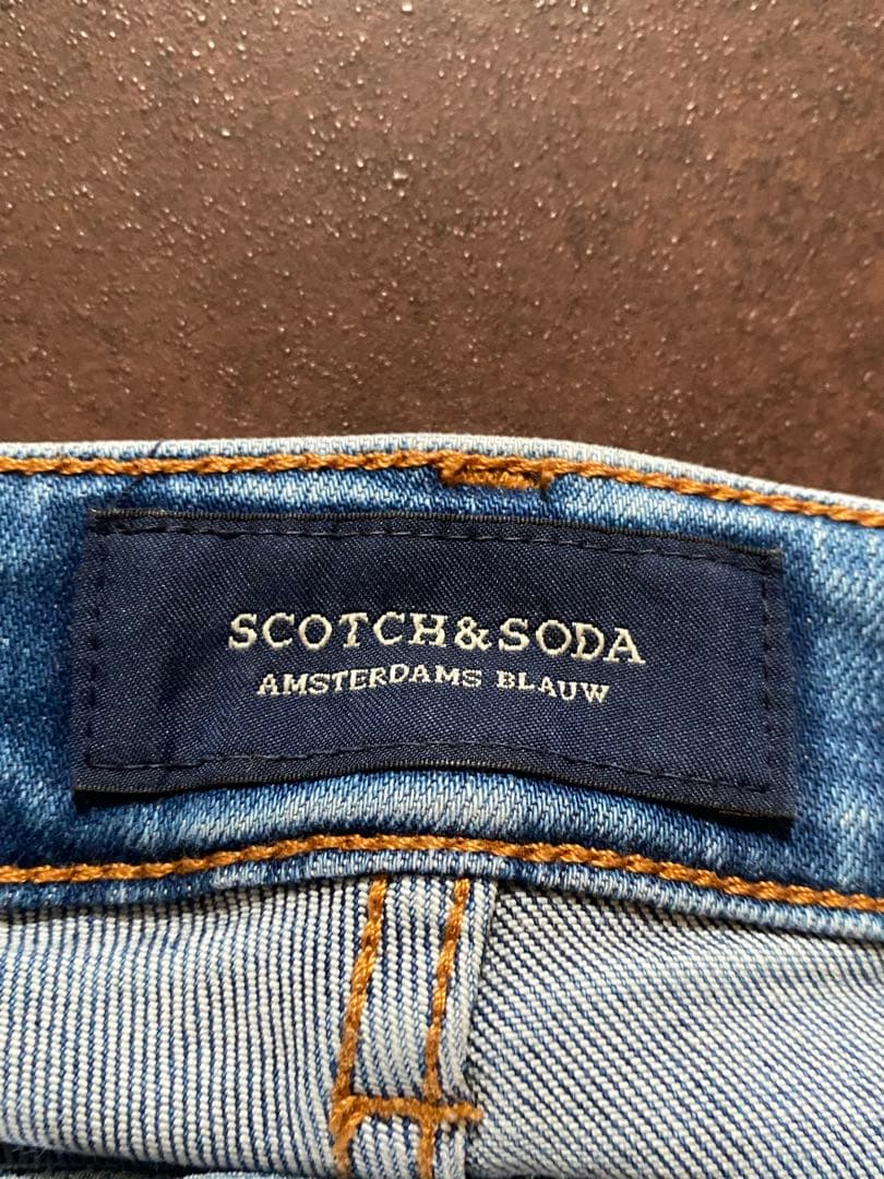 SCOTCH&SODAスリムフィット ストレッチ　デニムＷ30 リペア加工　美品 — image 2