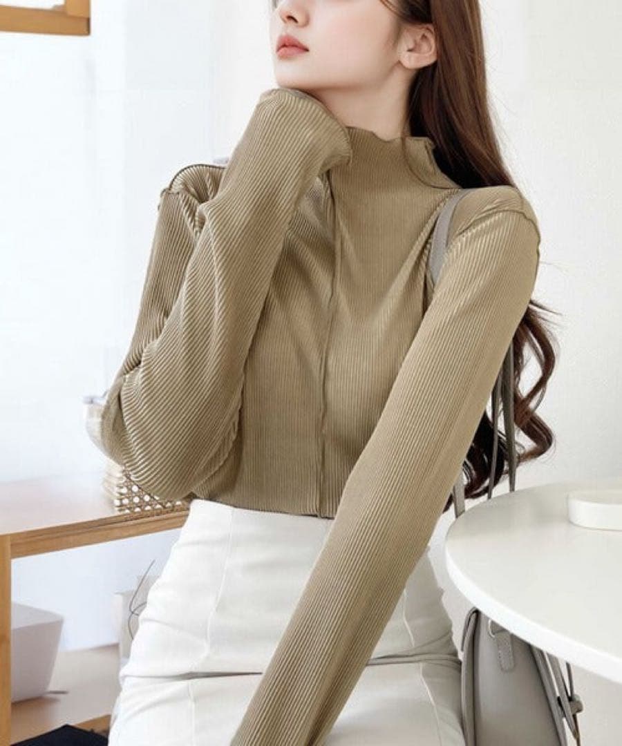k0424 CLASSICAL ELF 2WAYメロープリーツハイネックトップス — image 2