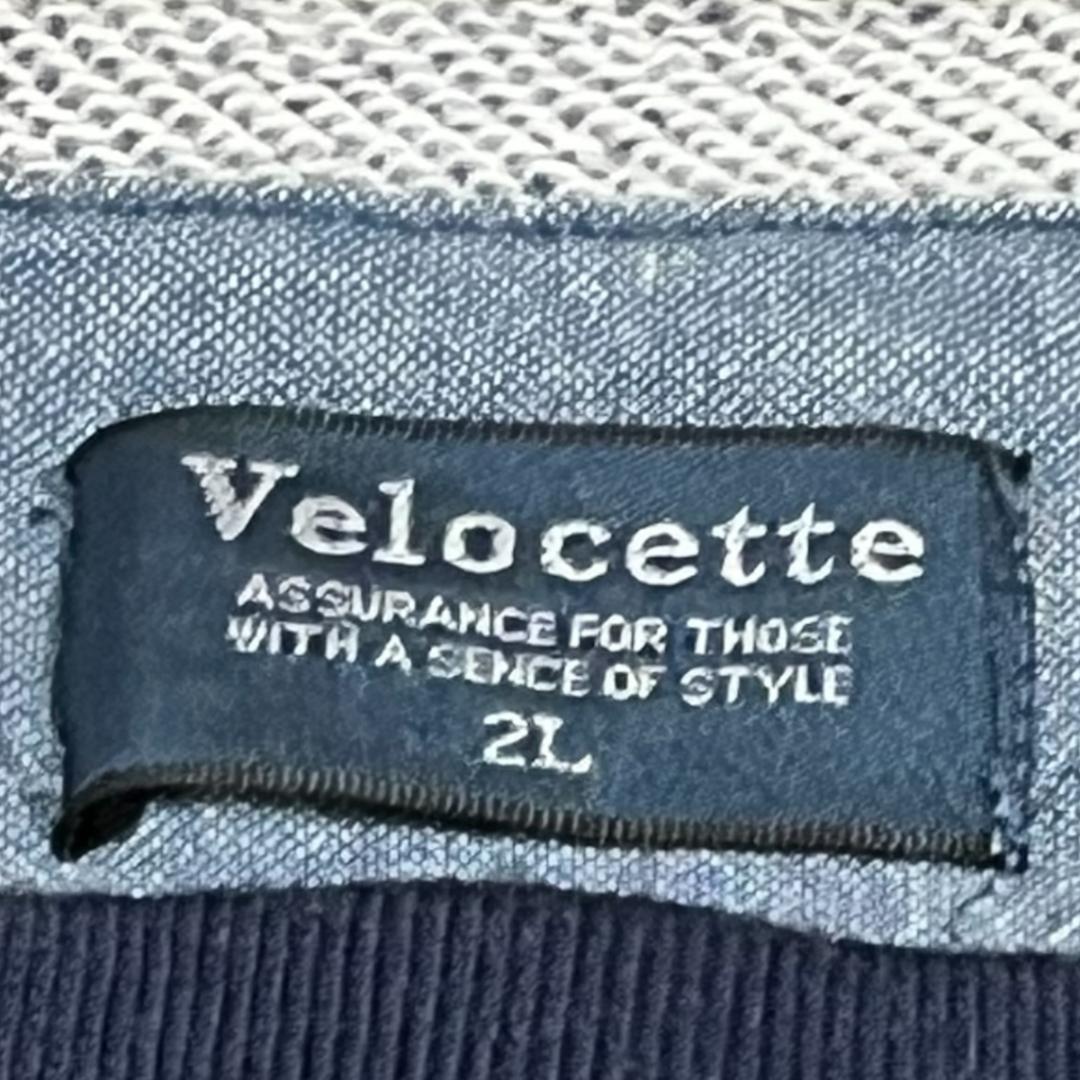 Velocette スウェット トレーナー 2L ネイビー 杢 クルーネック — image 5