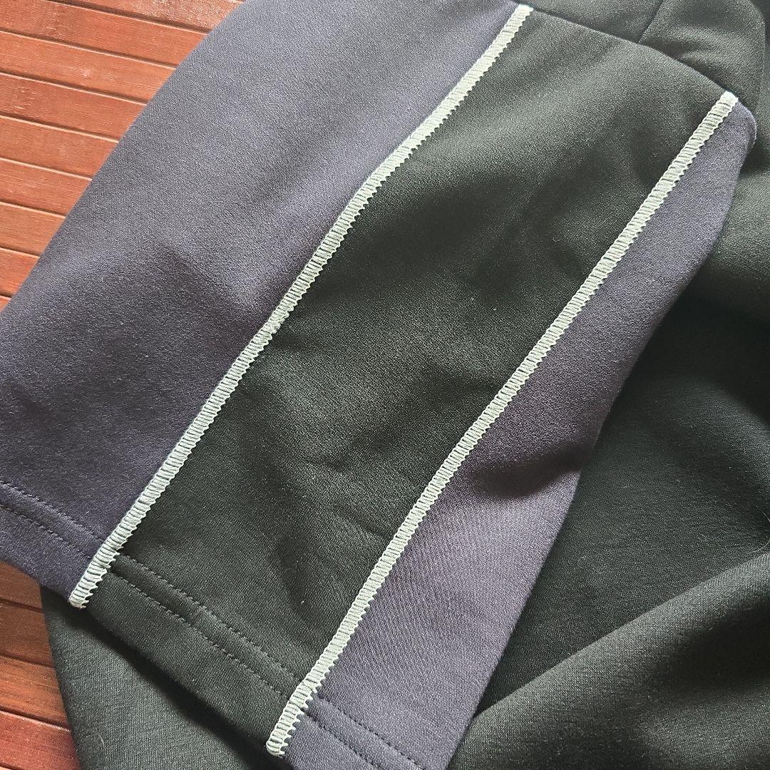 ダークグレー×黒　袖切り替えTシャツ Mサイズ — image 5