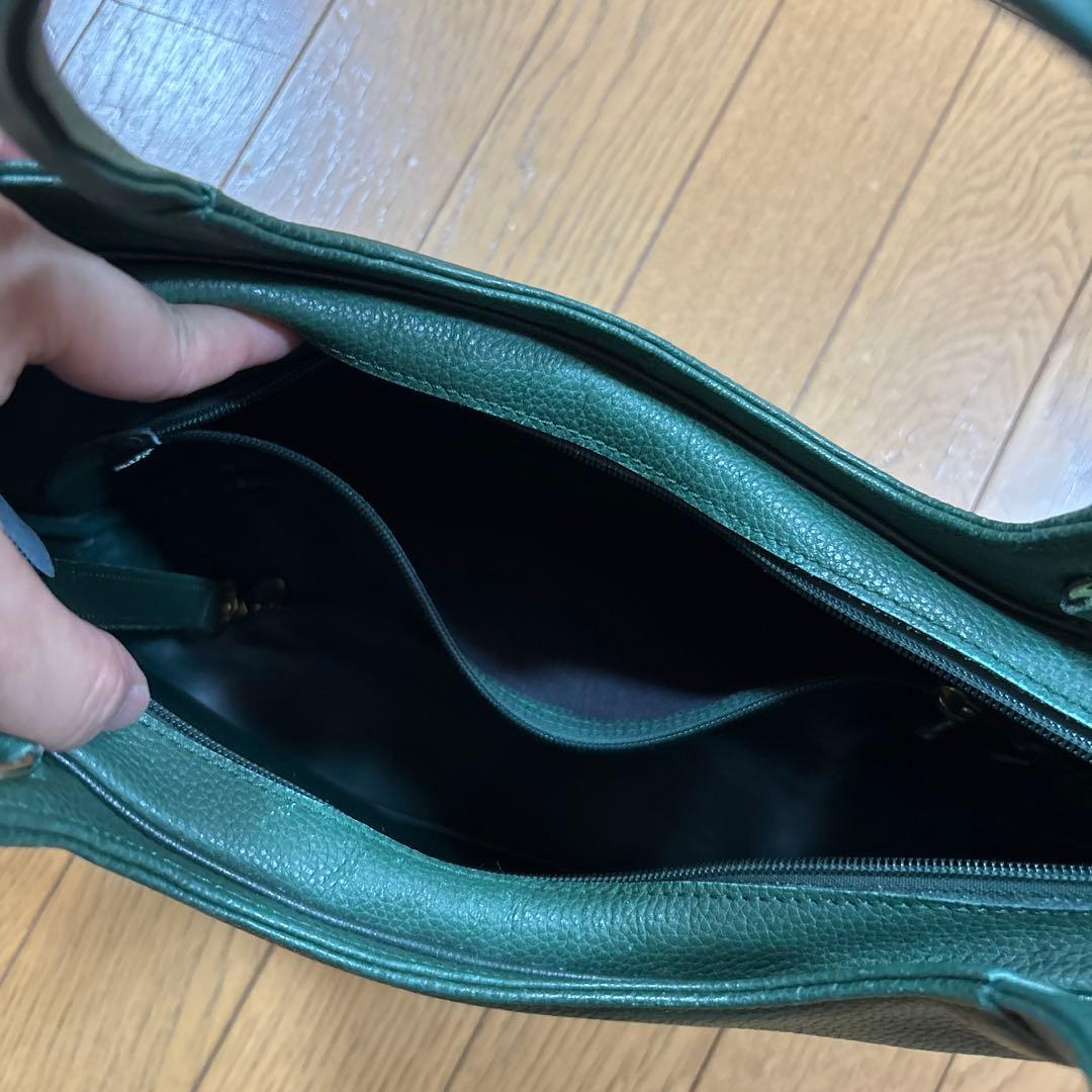 Longchamp ハンドバッグ ダークグリーン レザー — image 3