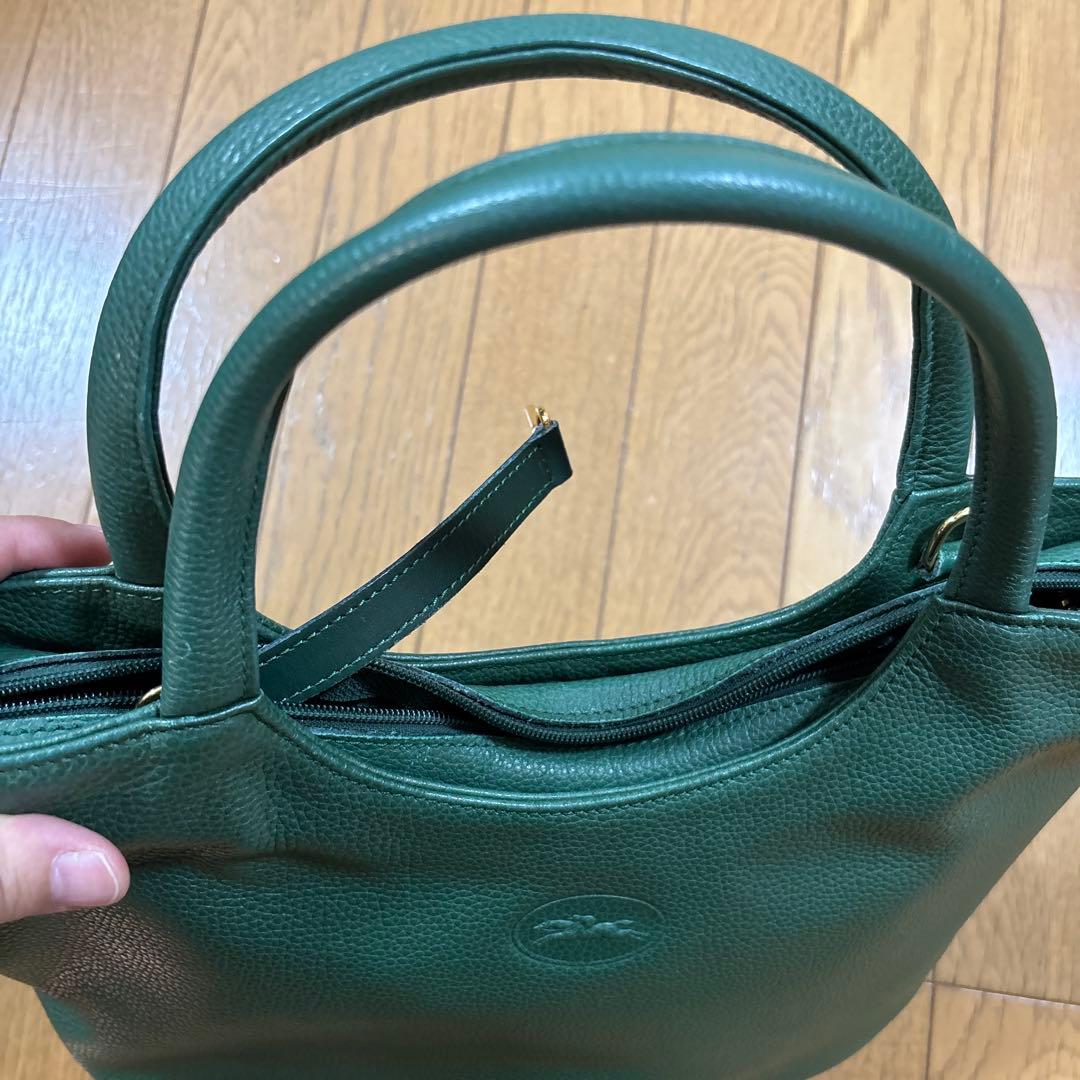 Longchamp ハンドバッグ ダークグリーン レザー — image 5