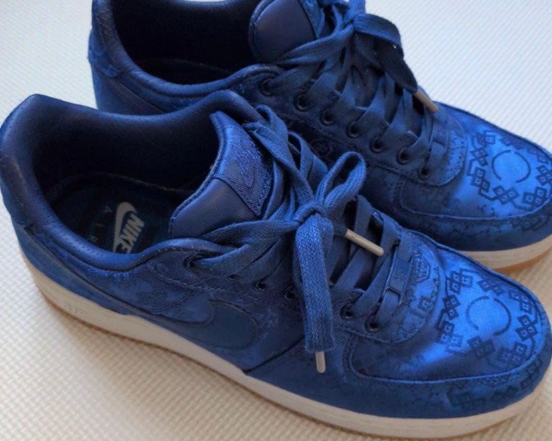 NIKE エアフォース1 ×CLOT ブルー — image 2