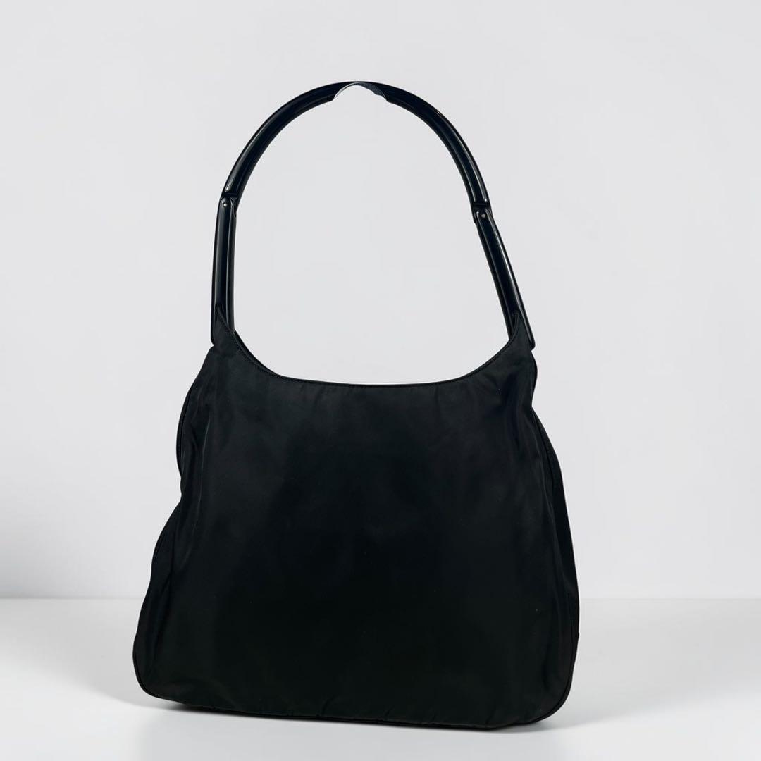 Prada プラダ ワンショルダーバッグ プラスチックハンドル ブラック 黒 — image 2
