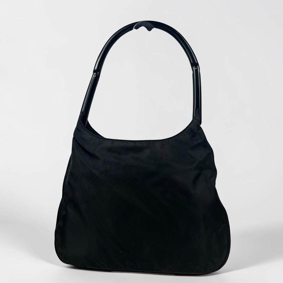 Prada プラダ ワンショルダーバッグ プラスチックハンドル ブラック 黒 — image 3