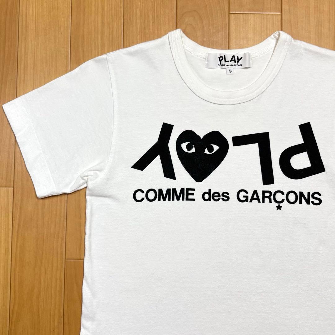 コムデギャルソン Tシャツ サイズS ホワイト 白 半袖 カットソー 逆PLAY — image 2
