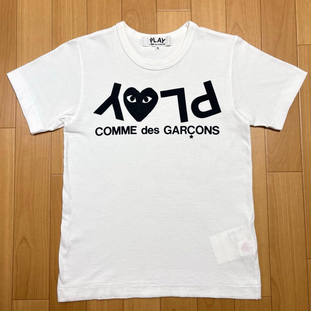 コムデギャルソン Tシャツ サイズS ホワイト 白 半袖 カットソー 逆PLAY — image 3
