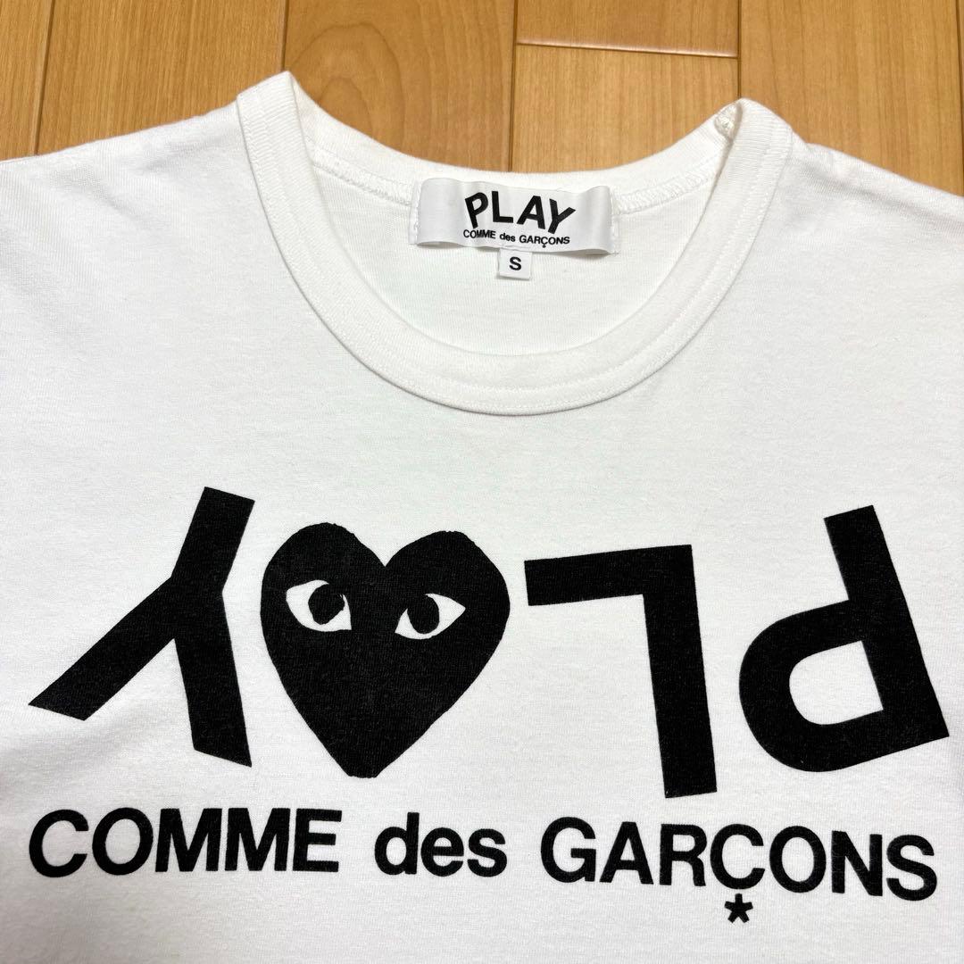 コムデギャルソン Tシャツ サイズS ホワイト 白 半袖 カットソー 逆PLAY — image 4