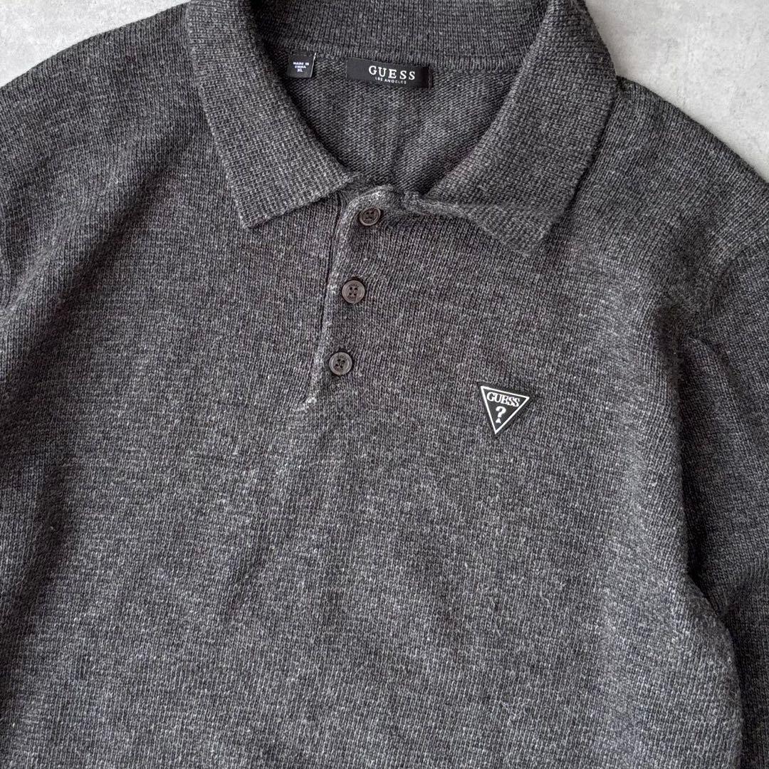 19324 GUESS ワンポイント ロゴ ヘンリーネック セーター — image 3