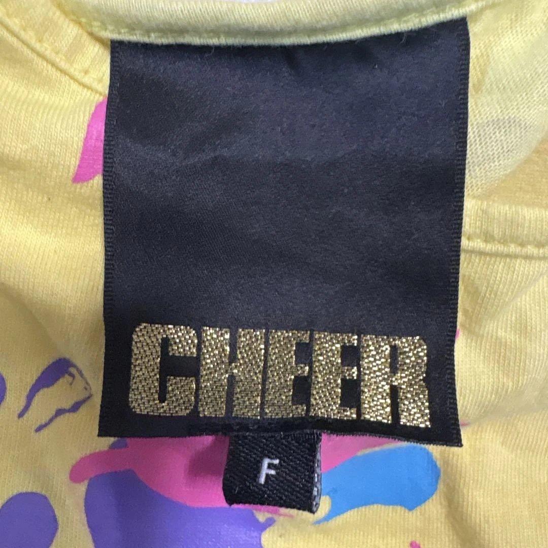CHEER タンクトップ スプラッシュ柄 イエロー Fサイズ — image 3