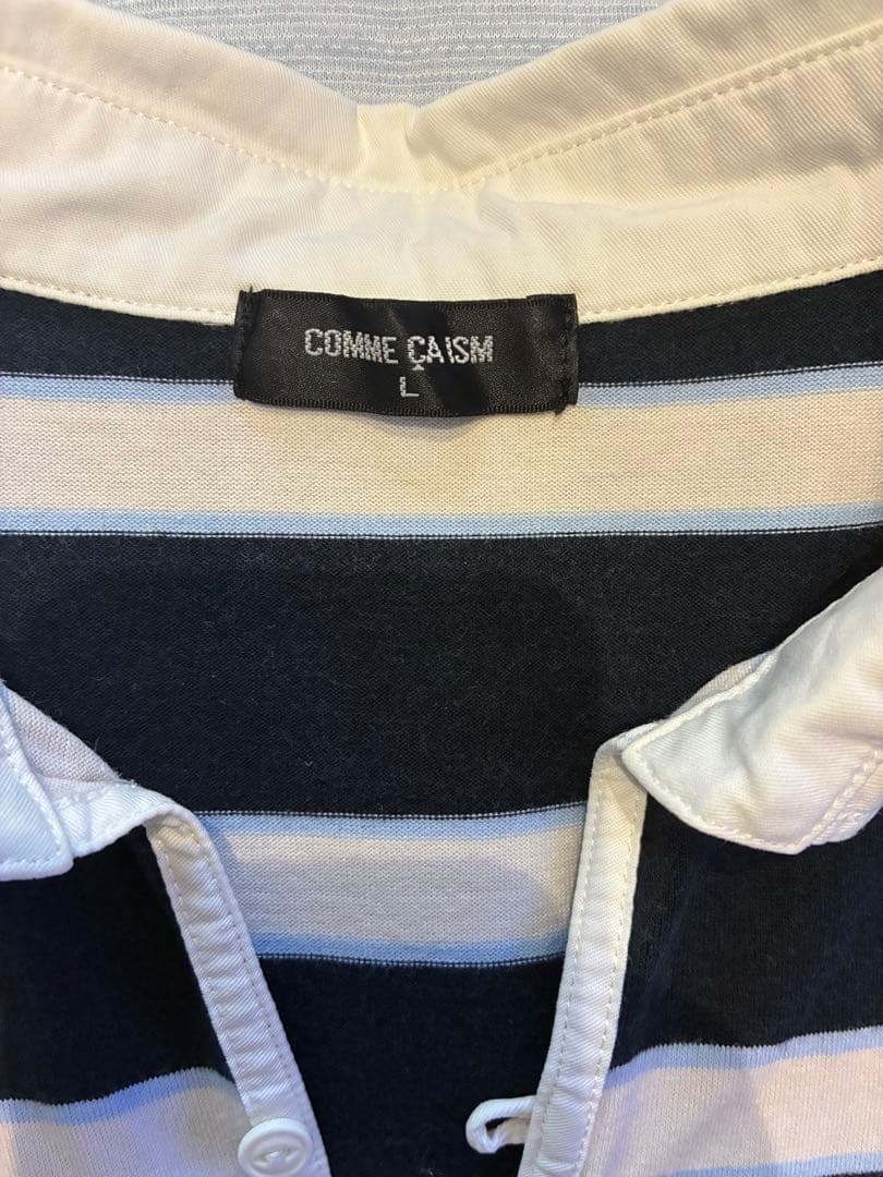 COMME CA ISM ボーダー ラガーシャツ Lサイズ — image 2