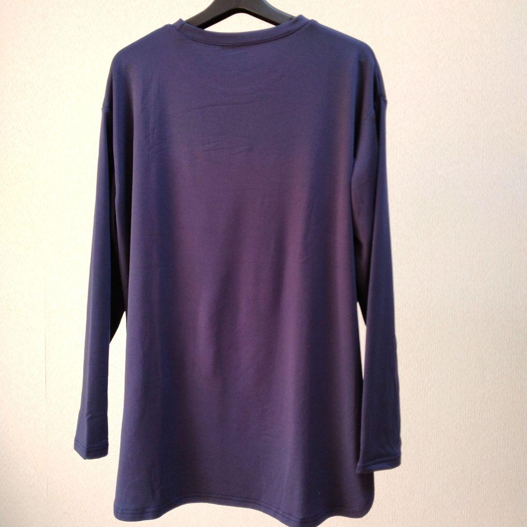 ネイビー 長袖カットソーTシャツ — image 2
