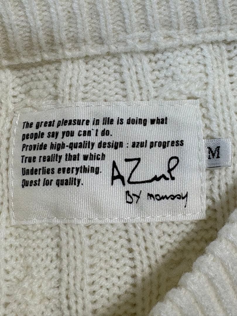 AZUL BY MOUSSY アズール ケーブルニット セーター ホワイト M — image 3