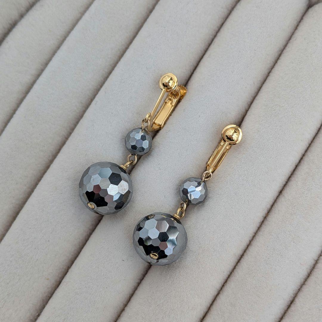 SV テラヘルツ イヤリング 金色金具 6mm 12mm 揺れる ぶら下がり — image 2