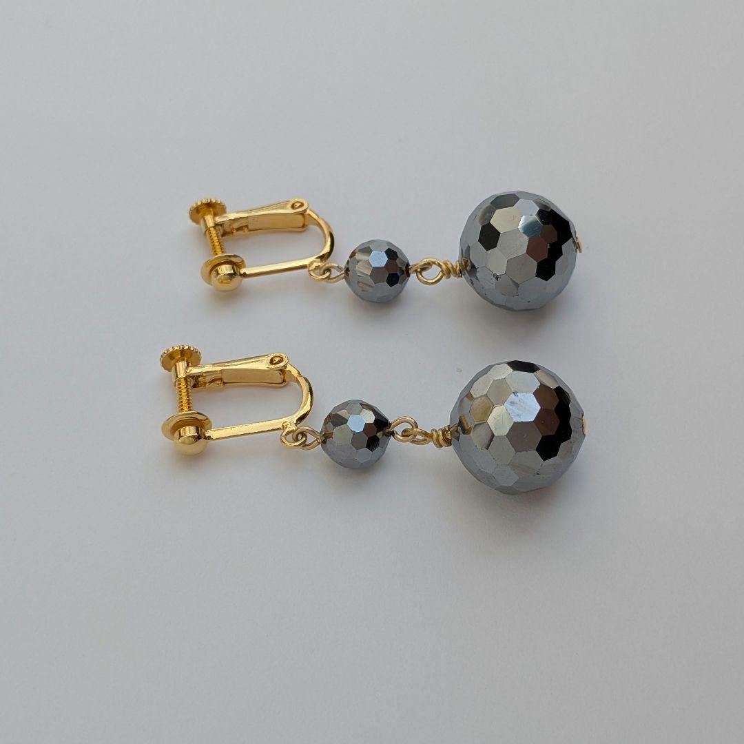 SV テラヘルツ イヤリング 金色金具 6mm 12mm 揺れる ぶら下がり — image 5