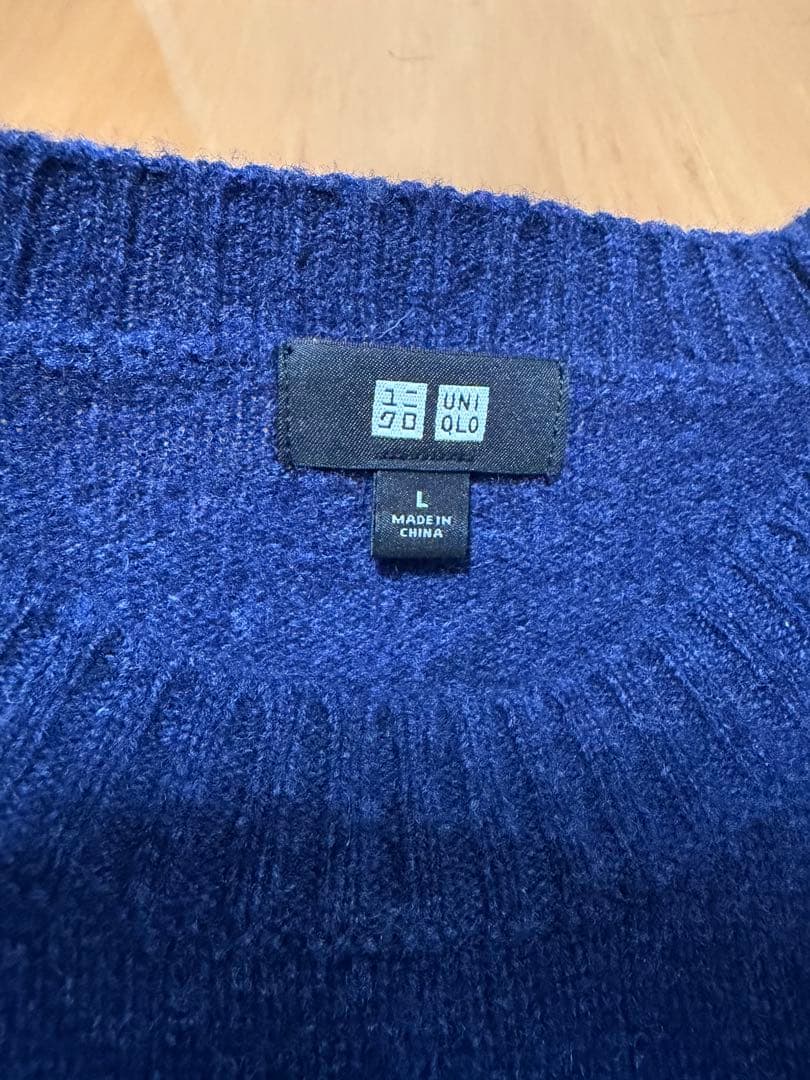 UNIQLO クルーネックセーター ブルー Lサイズ — image 2