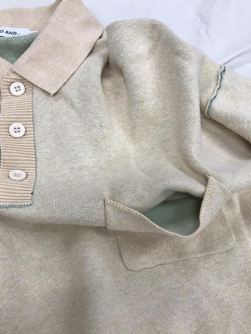 4NIKO AND... ニット ポロシャツ ベージュ Mサイズ — image 2