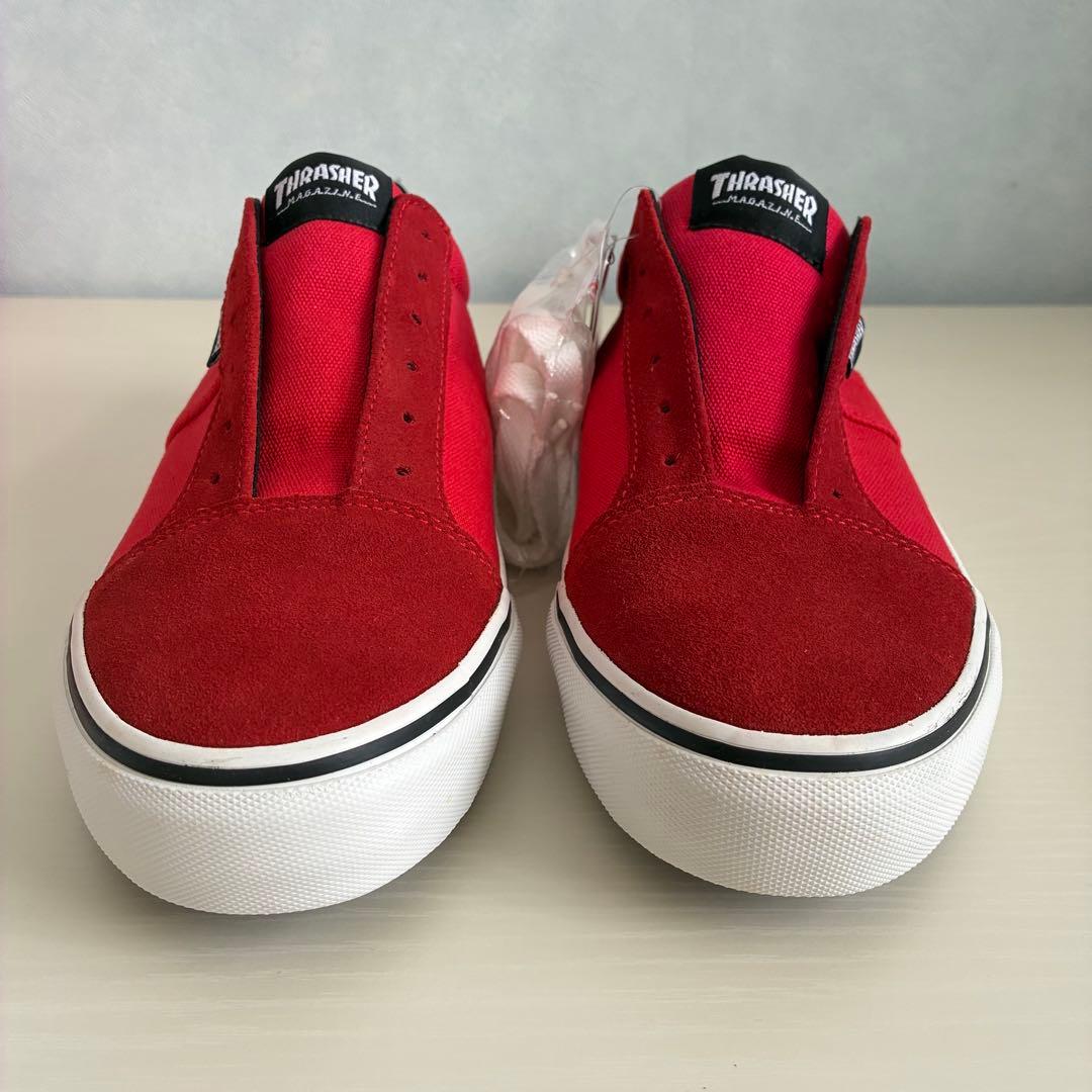 【未使用】THRASHER スラッシャー スニーカー 27cm 赤 箱、靴紐付き — image 2
