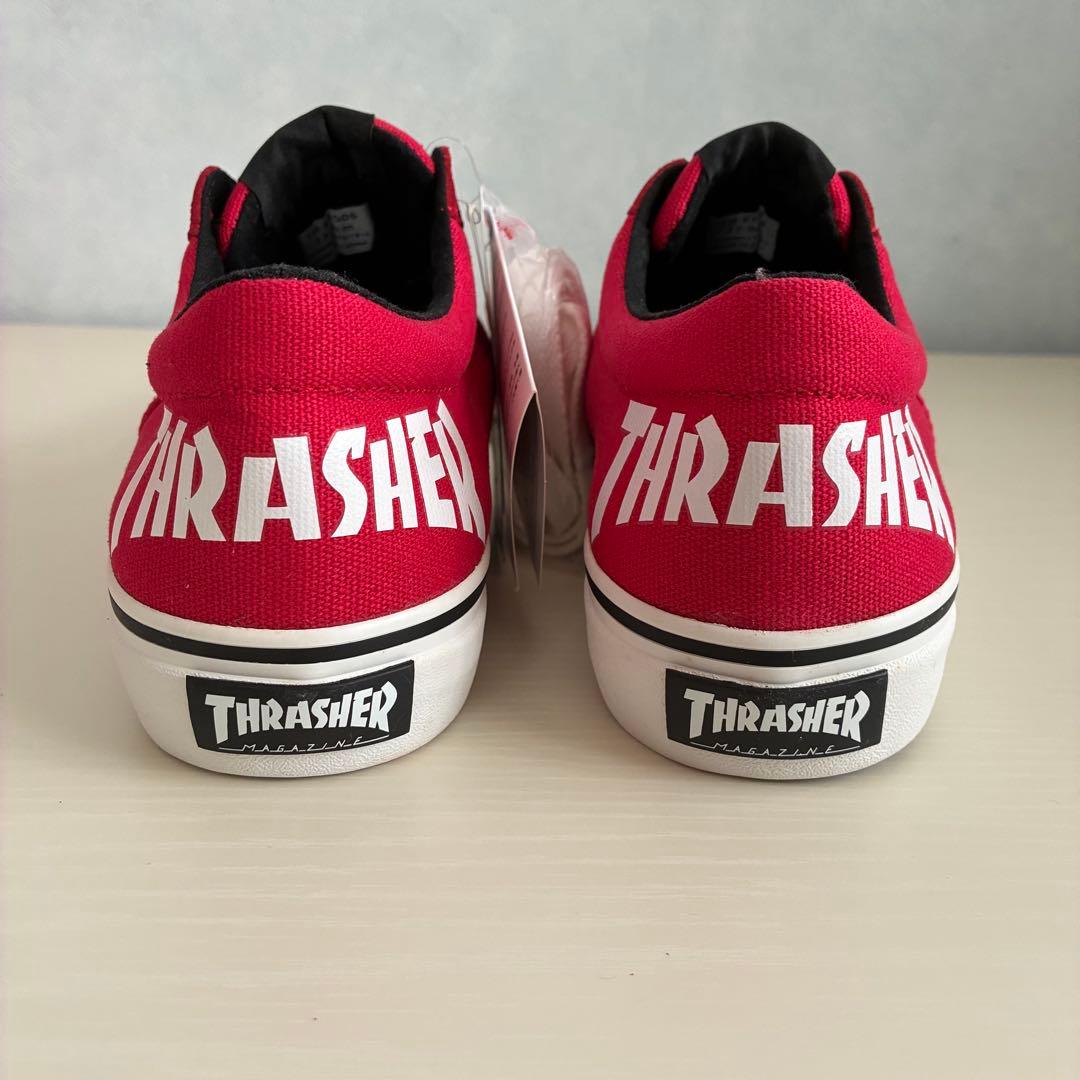 【未使用】THRASHER スラッシャー スニーカー 27cm 赤 箱、靴紐付き — image 3