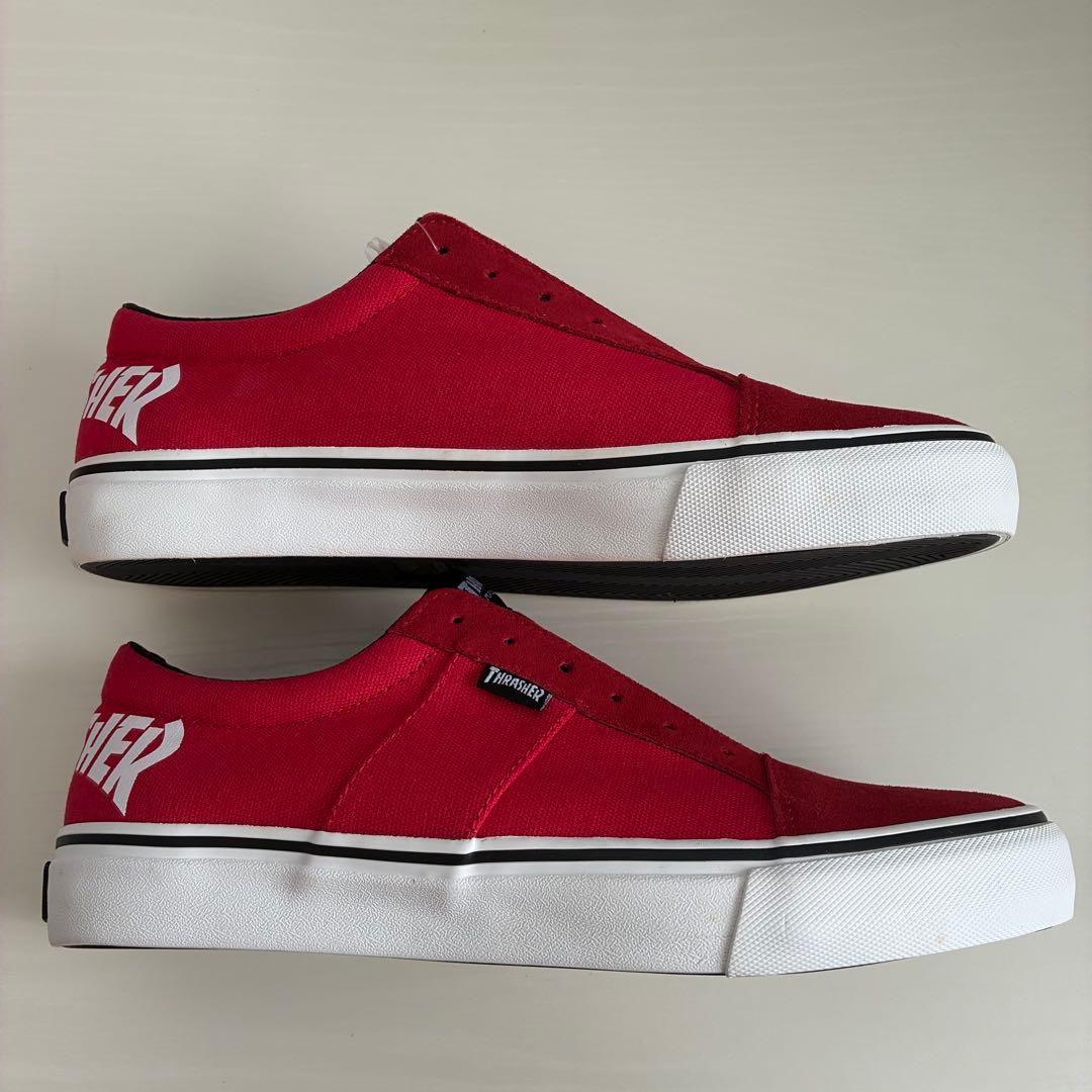 【未使用】THRASHER スラッシャー スニーカー 27cm 赤 箱、靴紐付き — image 4