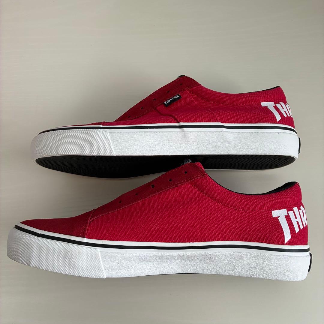 【未使用】THRASHER スラッシャー スニーカー 27cm 赤 箱、靴紐付き — image 5