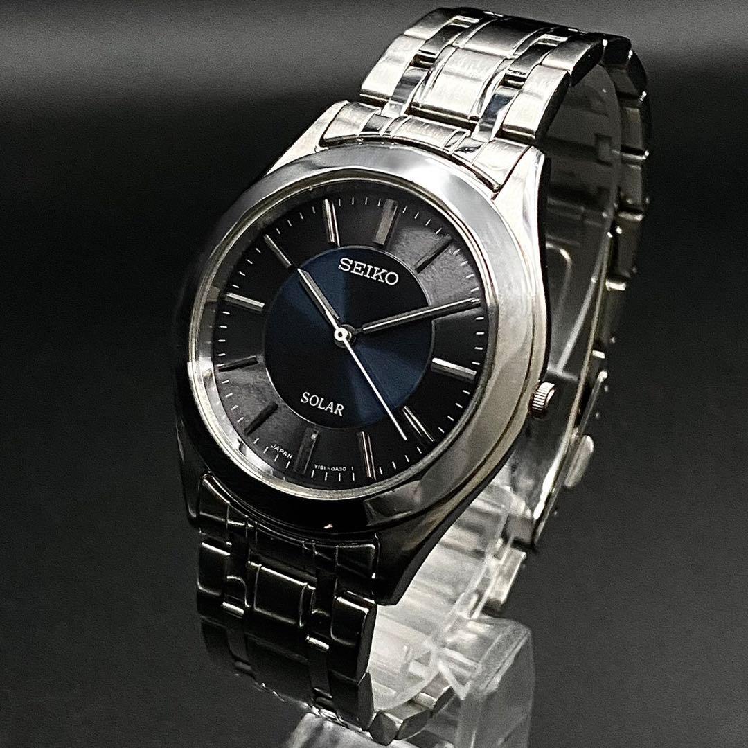 【稼働品】SEIKO ソーラー 腕時計 V181-0A10 メンズ — image 3