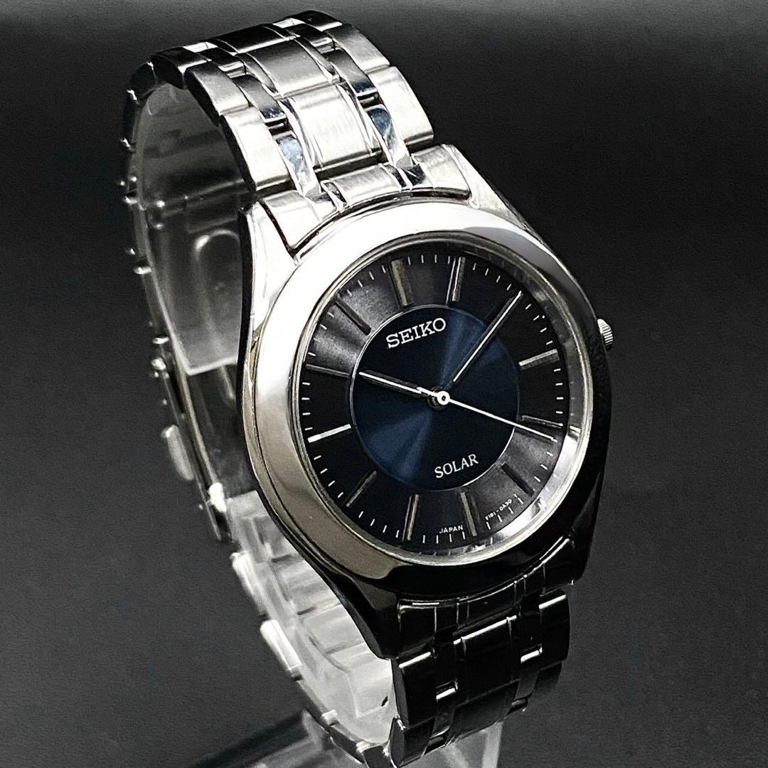 【稼働品】SEIKO ソーラー 腕時計 V181-0A10 メンズ — image 4