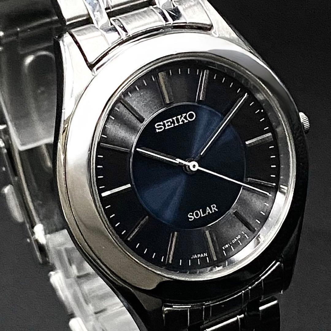 【稼働品】SEIKO ソーラー 腕時計 V181-0A10 メンズ — image 5