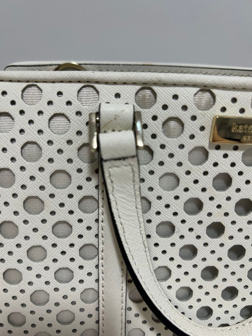 kate spade NEW YORK ハンドバッグ パンチング ホワイト — image 5