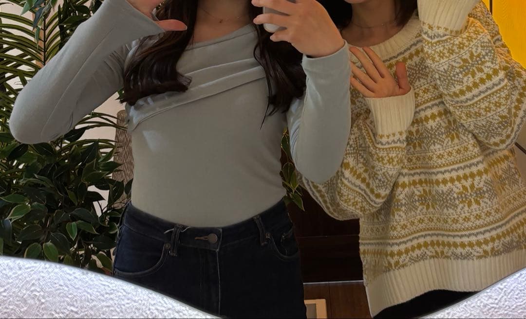 SHEIN Dazy ブルー オフショルダー 長袖 — image 2