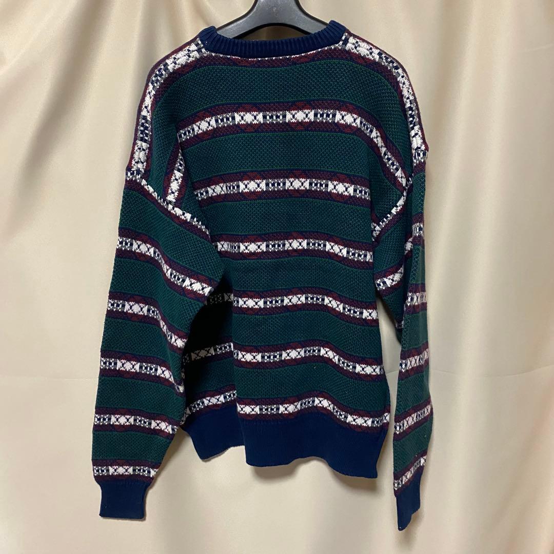 claiborne クルーネック ニットセーター アイルランド製 グリーン XL — image 2