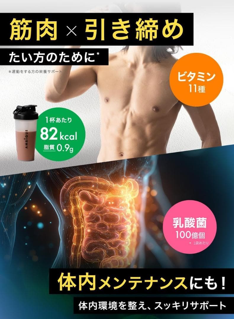 アンビーク AMBiQUE ソイプロテイン 1kg チョコレー 植物性プロテイン — image 4