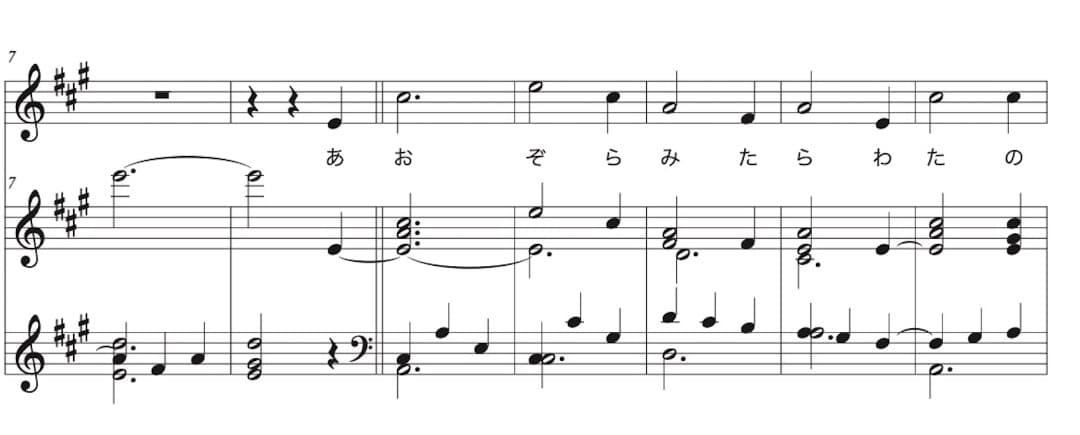 未使用！『小さな空 A-dur』Vo.& Pf. 楽譜（５枚） — image 3