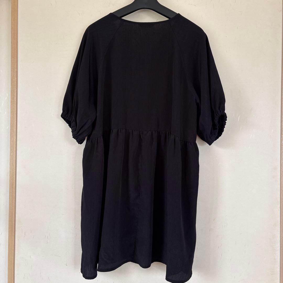 ehka sopo エヘカソポ　ボリュームスリーブチュニック　黒ブラック — image 2