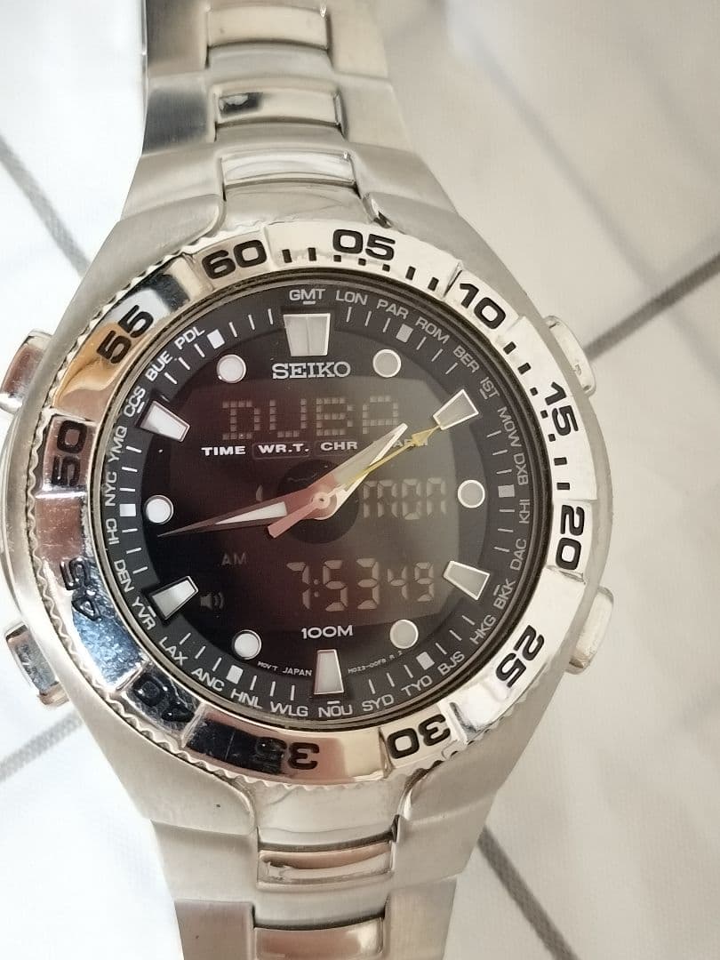 美品　SEIKO　セイコー　ワールドタイムクロノ　H023-00F0　稼働品 — image 2