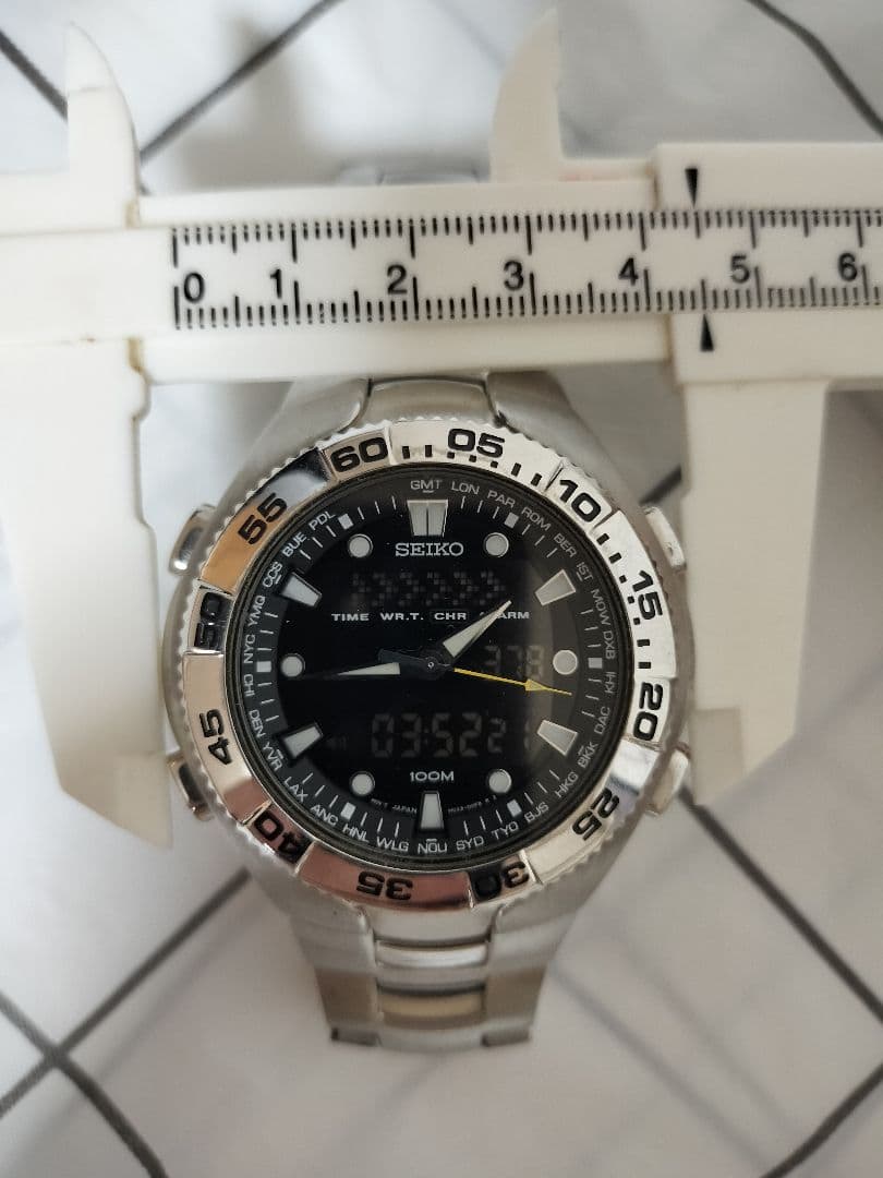 美品　SEIKO　セイコー　ワールドタイムクロノ　H023-00F0　稼働品 — image 5