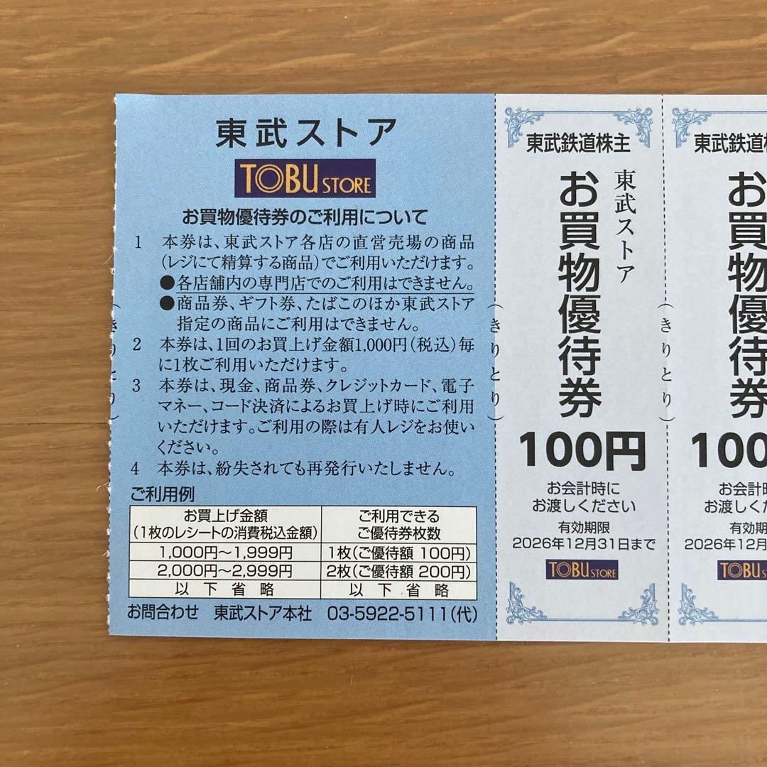 東武ストア　お買物優待券　2,000円分 — image 2